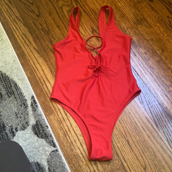 Yandy Swim Yandy One Piece Lace Up Bathing Suit Poshmark